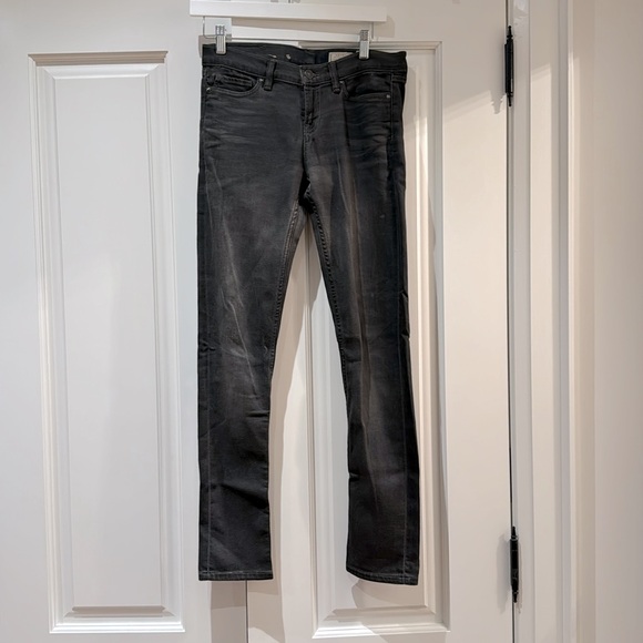 All Saints Ashby Low Rise Skinny Fit Jeans Grey - Size 27 - Picture 2 of 5